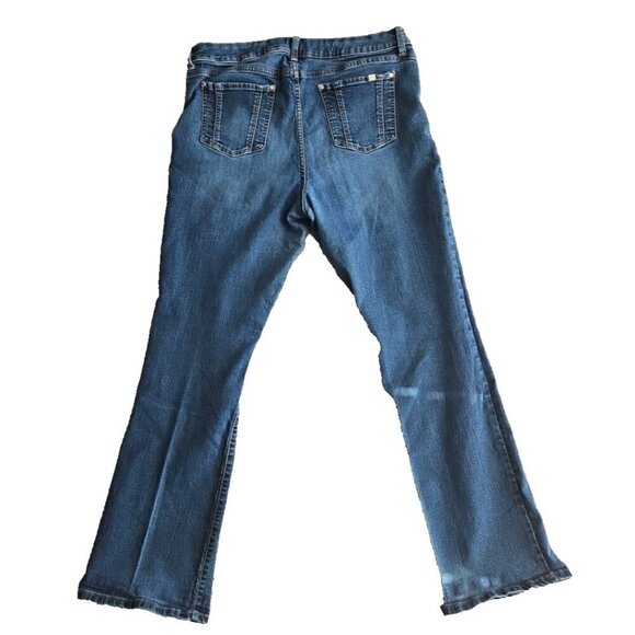 Jennifer Lopez Jeans Women's 16 Blue Dark Wash Button Fly Boot Cut Jeans RN73277 - Picture 3 of 16